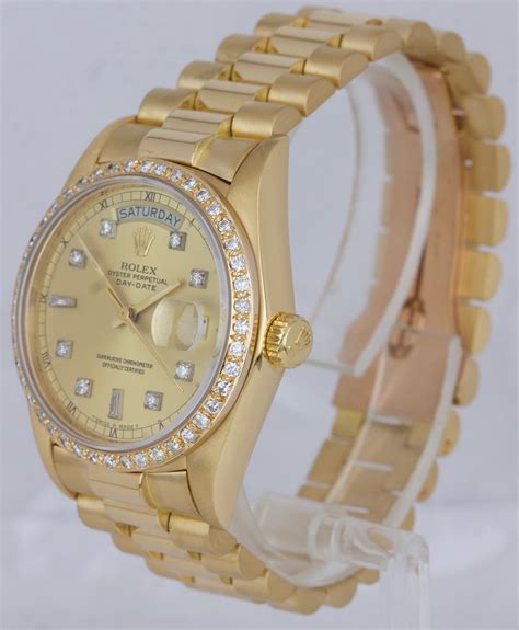 men's gold day date rolex|Rolex gold day date 36mm.